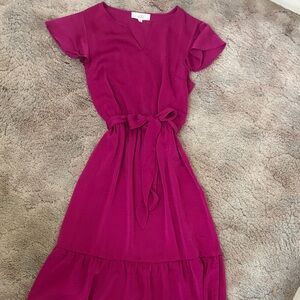 Lucky Brand Fuchsia Midi Dress